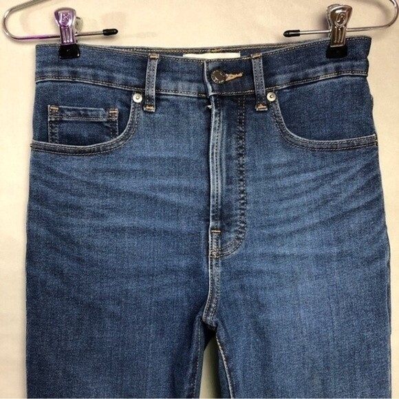 Everlane High Rise Ankle Jeans Skinny Medium Wash Stretch Size 26 - Picture 4 of 10
